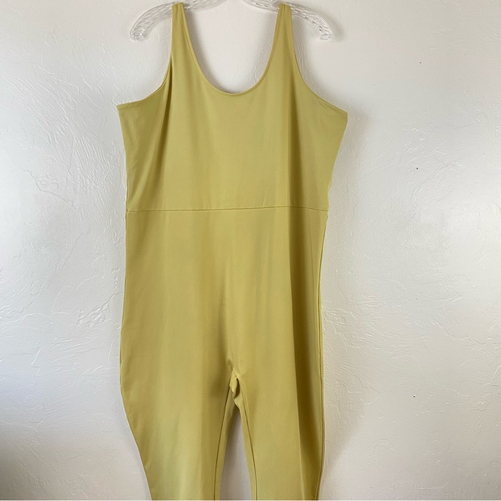 Girlfriend Collective Size 5X Lime Green Elastic Athletic Slip-on Jumpsuit